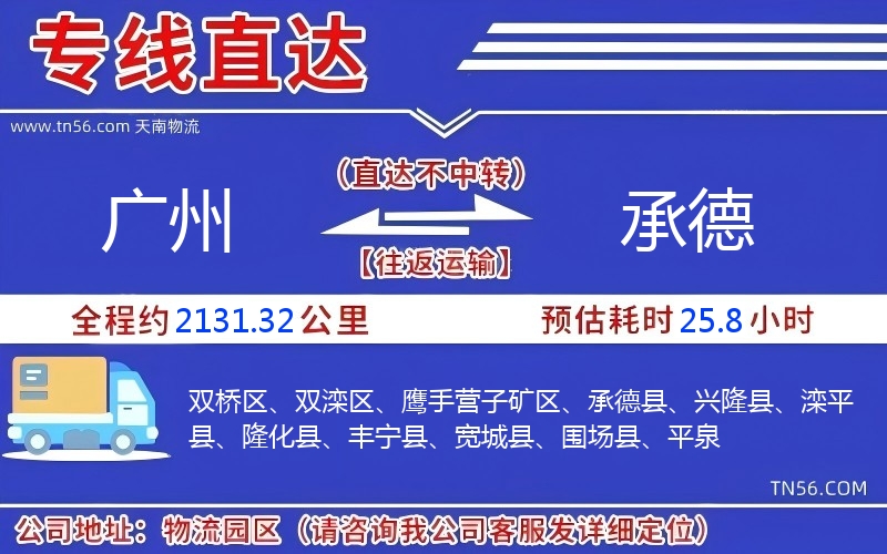 广州到承德物流公司