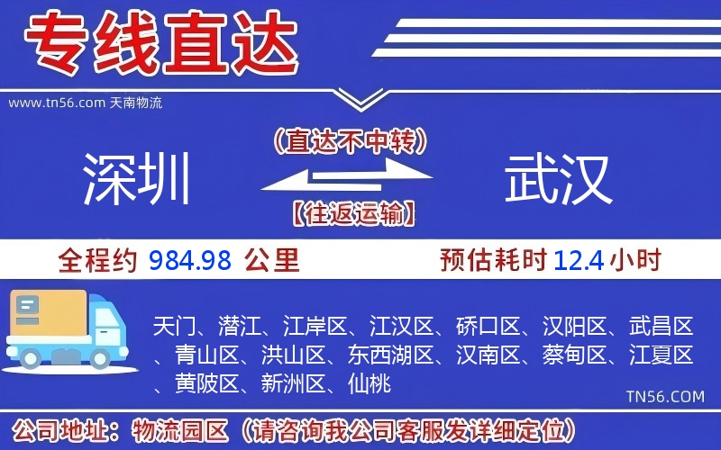 深圳到武汉物流公司