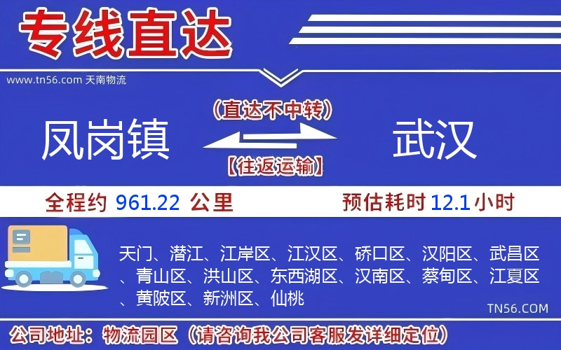 凤岗镇到武汉物流公司
