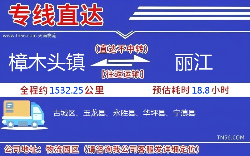 樟木头镇到丽江物流公司