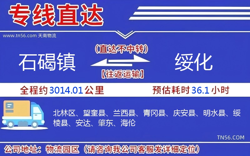 石碣镇到绥化物流公司