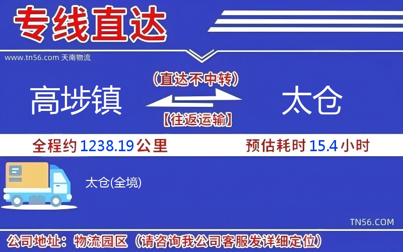 高埗镇到太仓物流公司