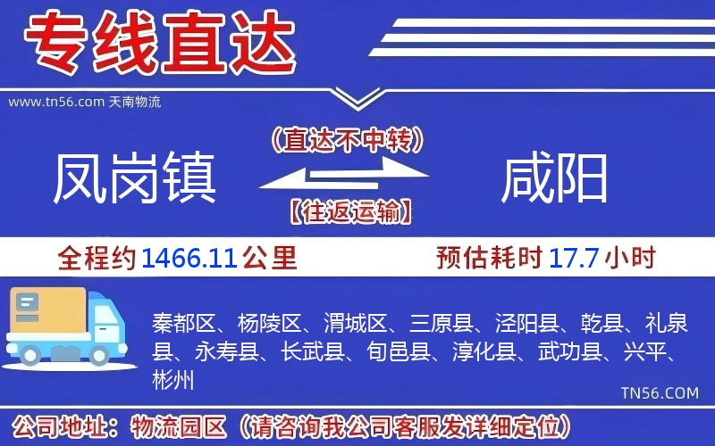 凤岗镇到咸阳物流公司