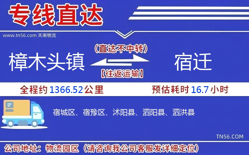 樟木头镇到宿迁物流公司 樟木头镇到宿迁物流公司