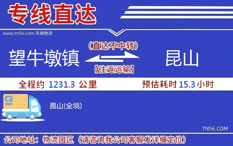 望牛墩镇到昆山物流公司 望牛墩镇到昆山物流公司