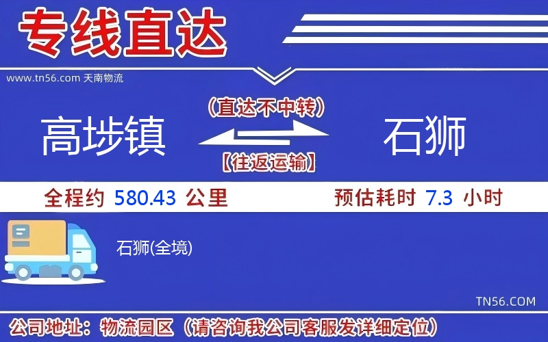高埗镇到石狮物流公司 高埗镇到石狮物流公司