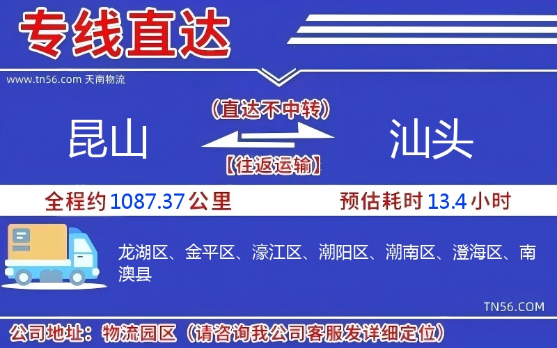 昆山到汕头物流公司 昆山到汕头物流公司