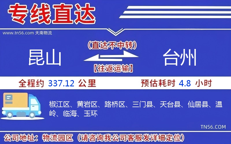 昆山到台州物流公司
